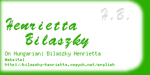 henrietta bilaszky business card